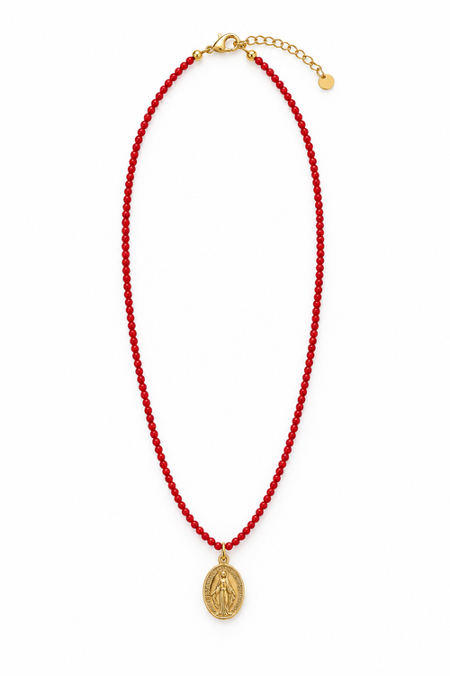 Collar Coral Milagrosa