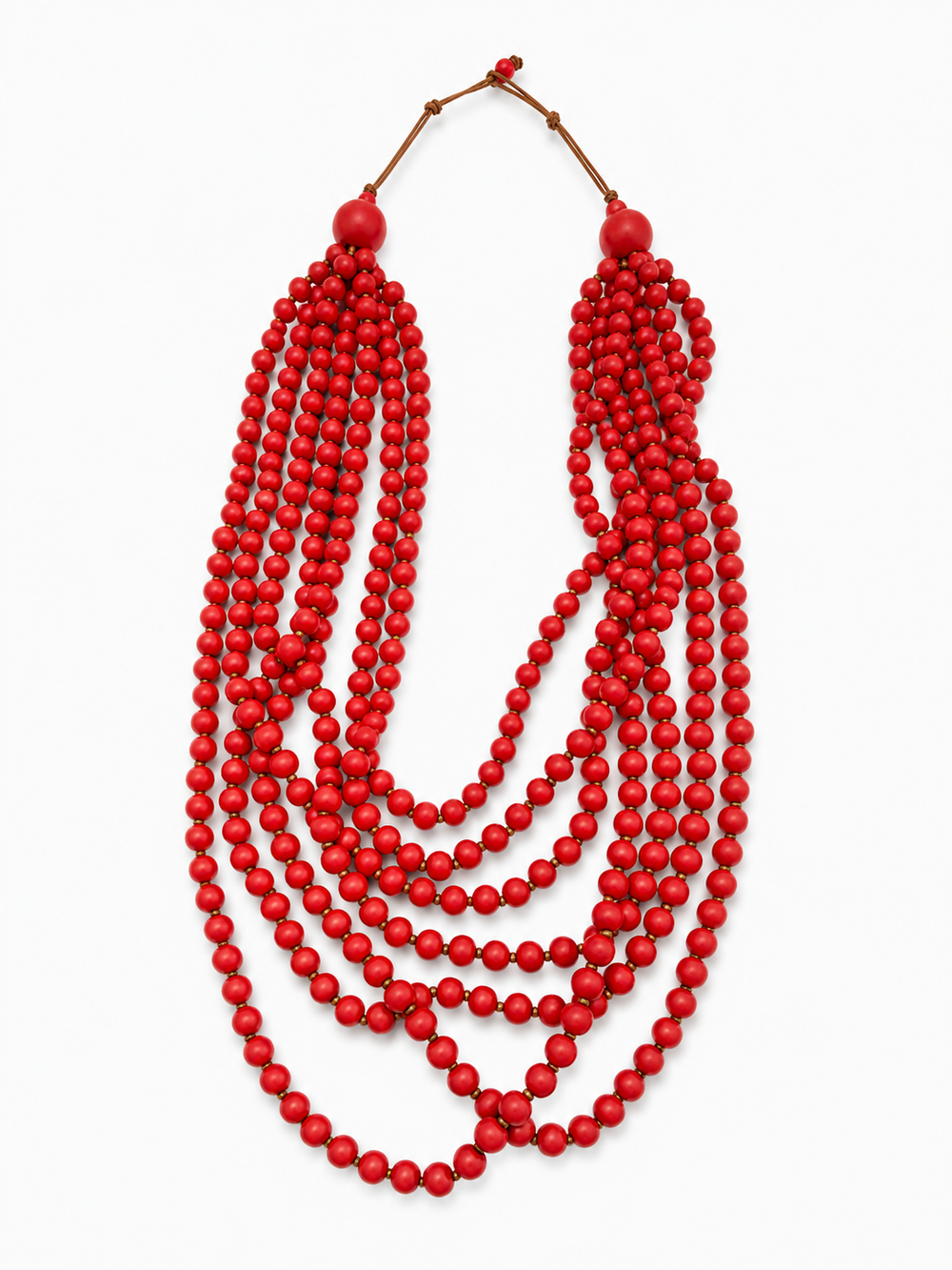 Collar Bolas Madera