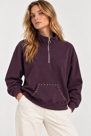 Sudadera Canguro Tachas