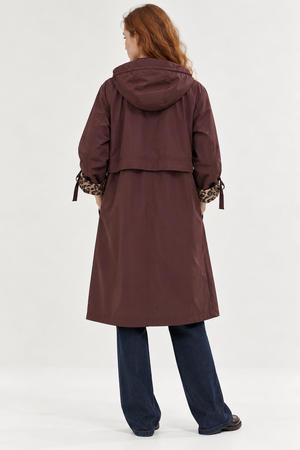 Gabardina Capucha Leopardo