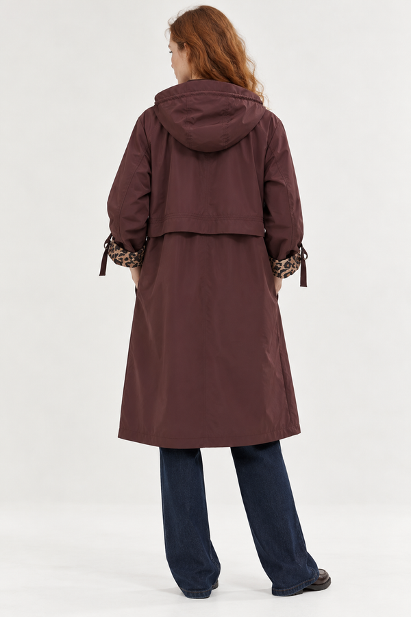 Gabardina Capucha Leopardo