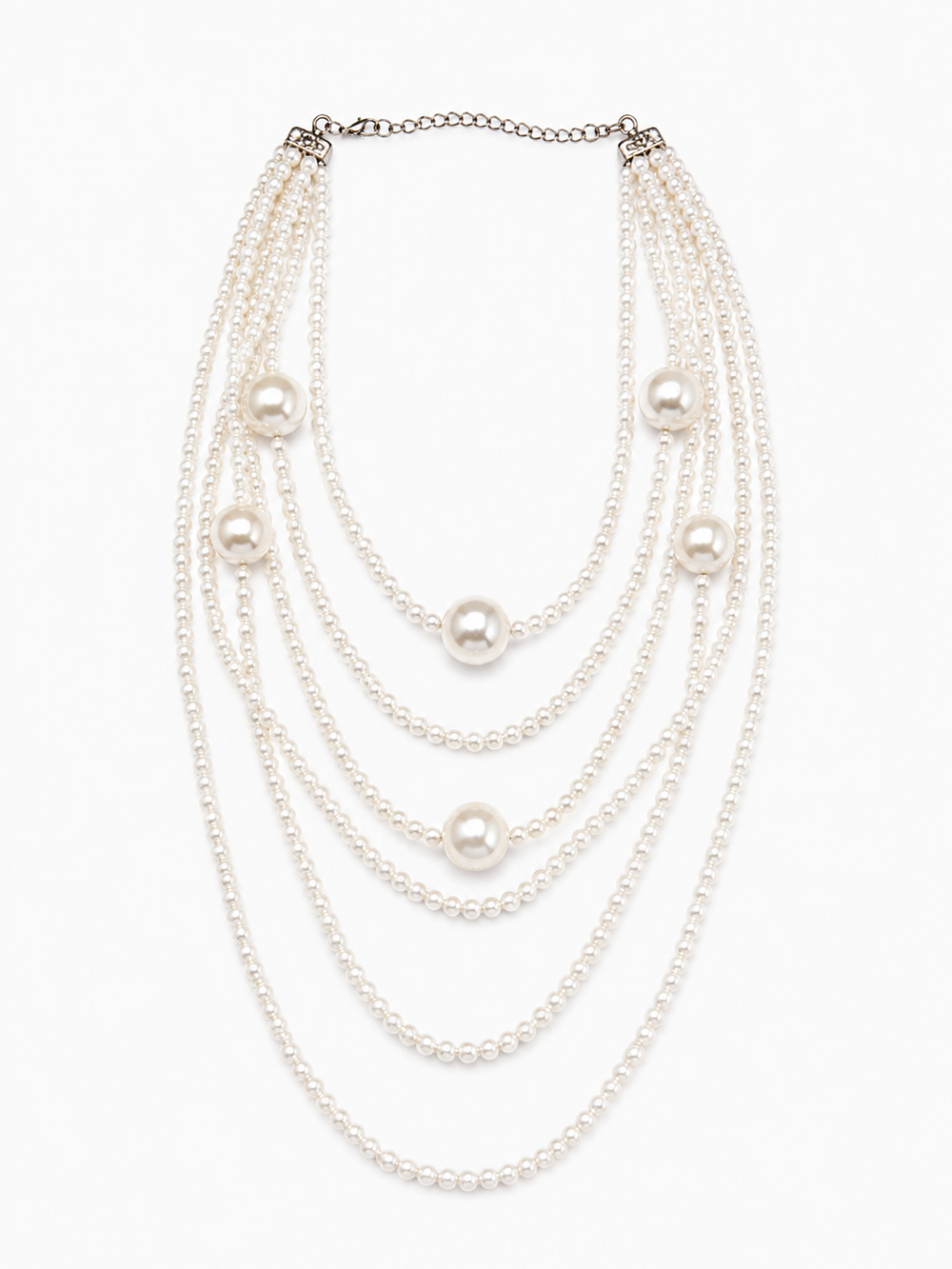 Maxi Collar Perlas Blancas
