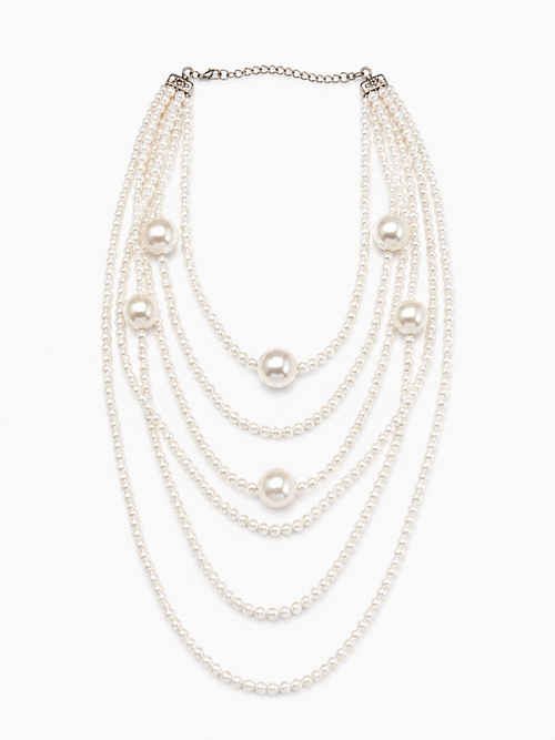 Maxi Collar Perlas Blancas