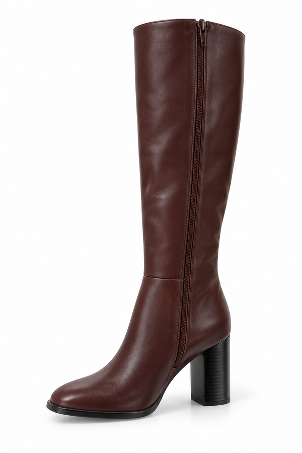Bota Alta Polipiel Burdeos