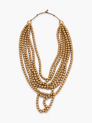 Collar Bolas Madera