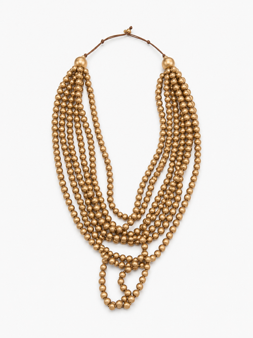 Collar Bolas Madera
