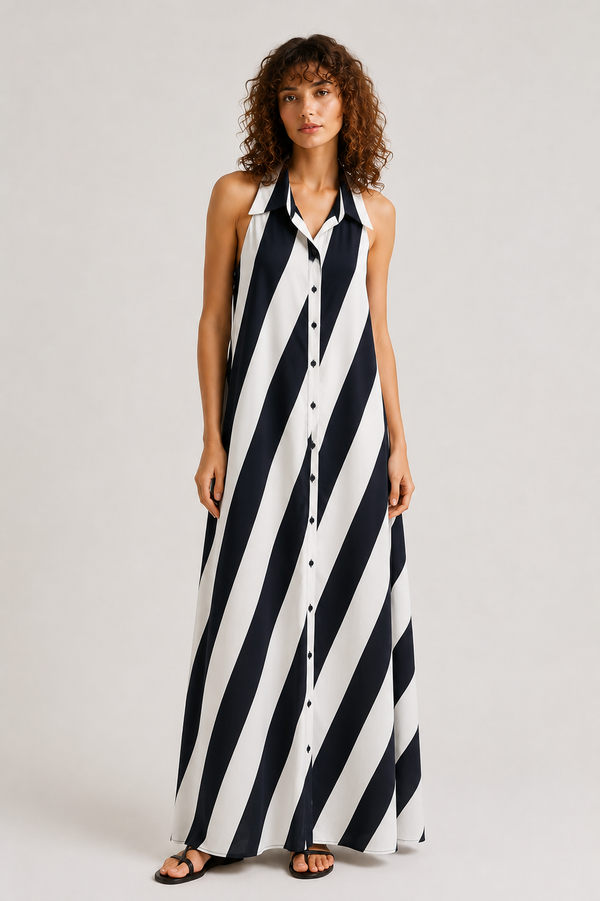 Vestido Camisero Rayas