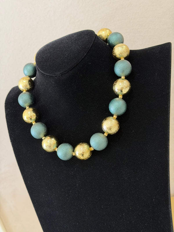 Collar Bolas Bicolor