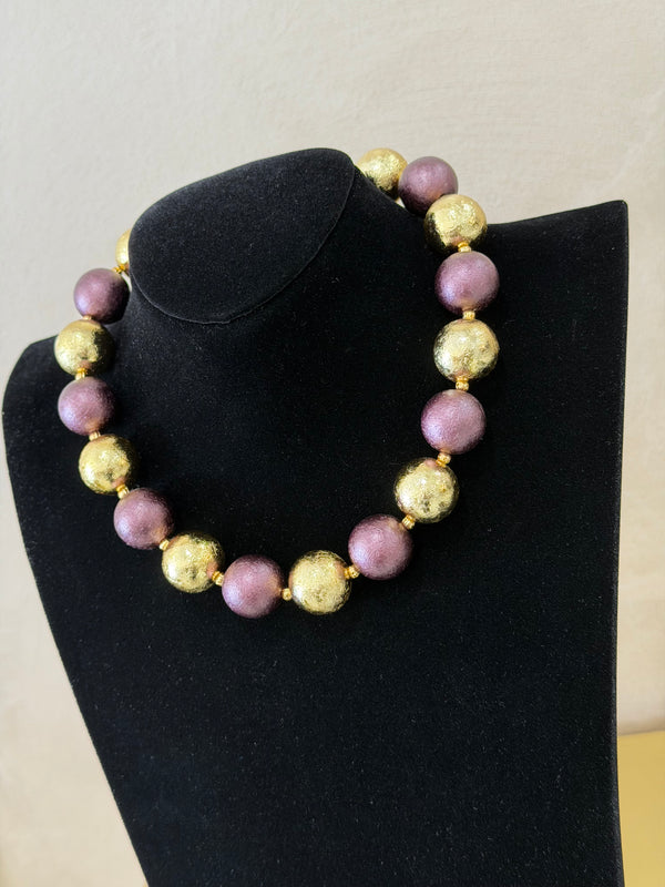 Collar Bolas Bicolor