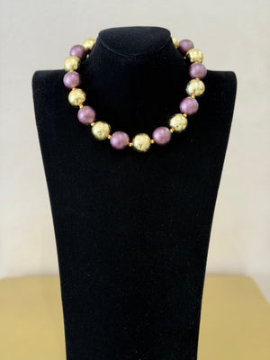 Collar Bolas Bicolor