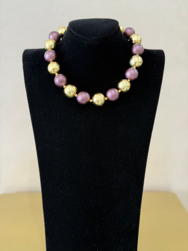 Collar Bolas Bicolor