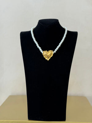 Collar Perlas Corazón