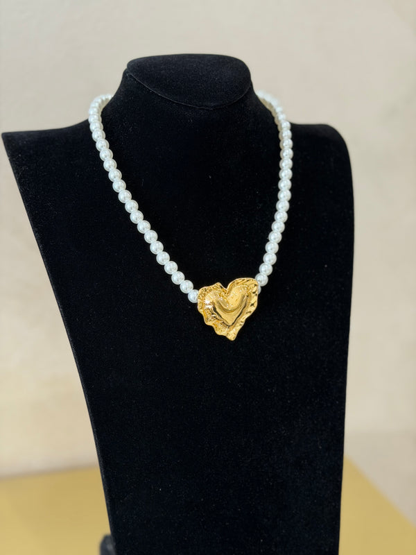 Collar Perlas Corazón