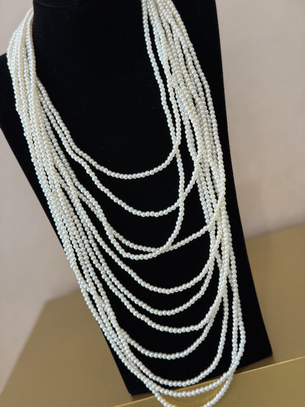 Multicollar Perlas Blancas