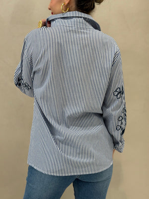 Camisa Rayas Bordada