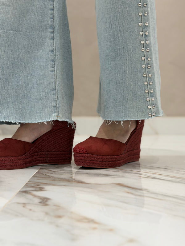 Jeans Tachuelas Plata