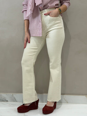 Jeans Flare Beige