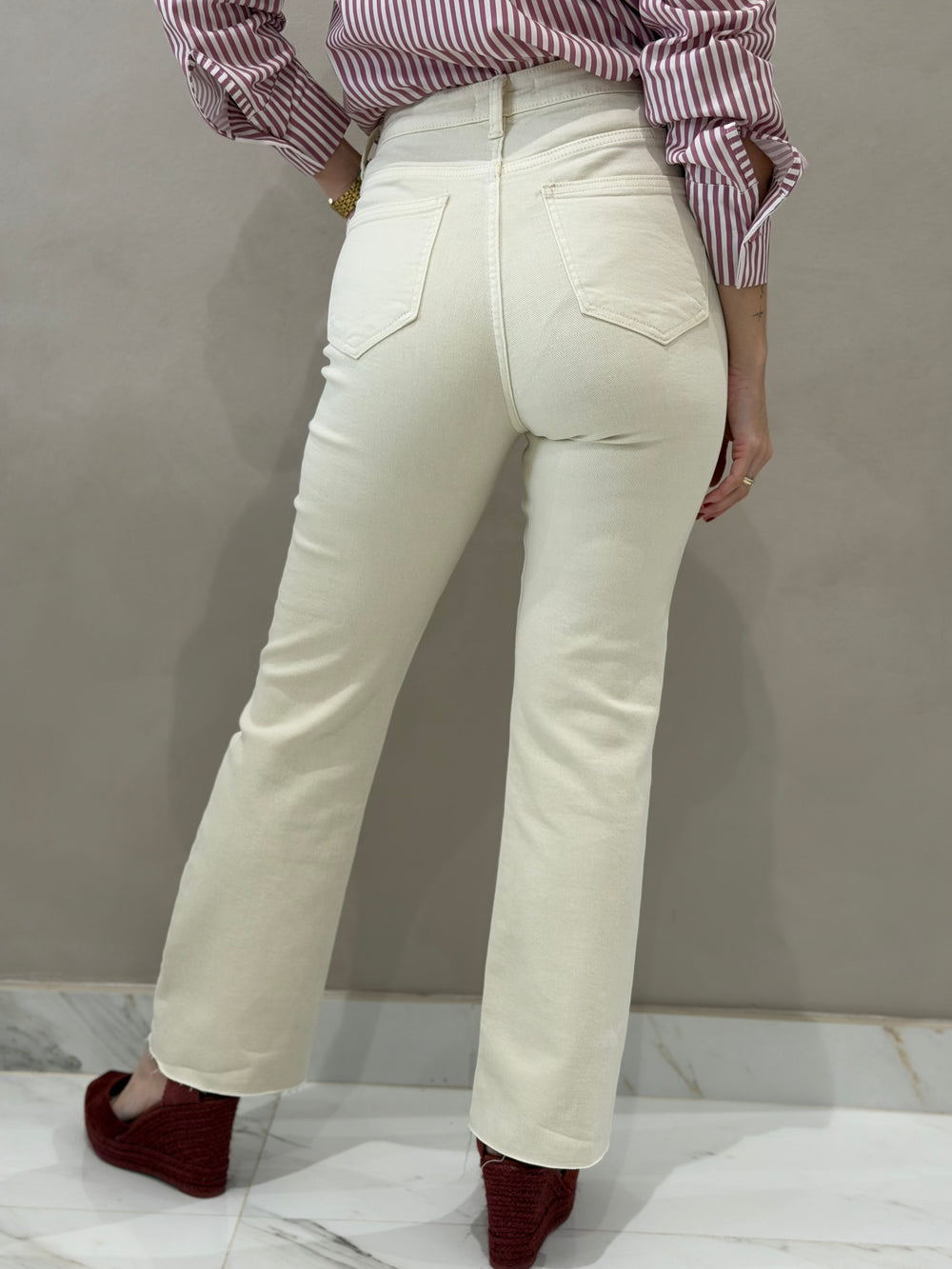 Jeans Flare Beige