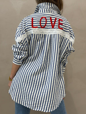 Camisa Love Bordada Oversize