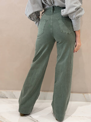 Jeans Desgastado Verde