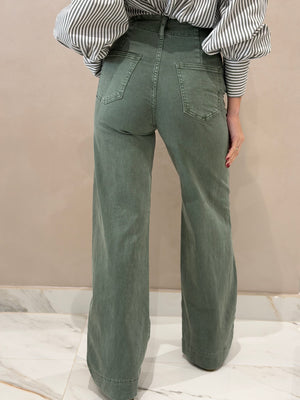 Jeans Desgastado Verde