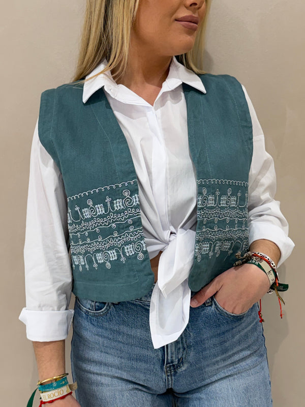 Chaleco Bordado Chic