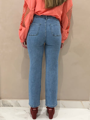 Jeans Botones Dorados