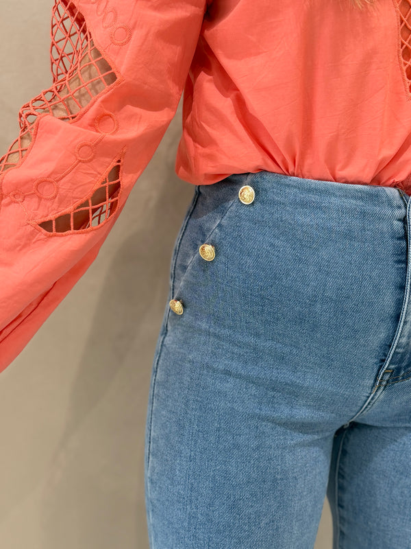 Jeans Botones Dorados