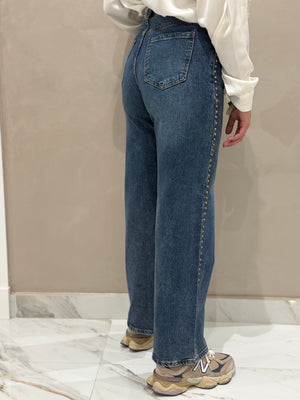 Jeans Tachas Doradas