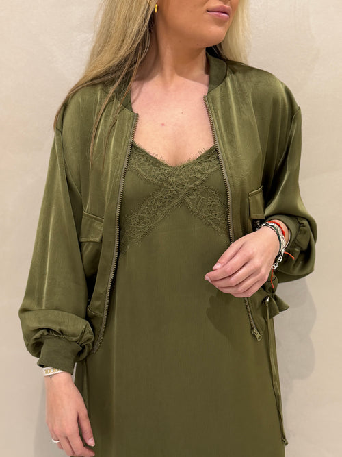 Dúo Bomber Y Vestido Lencero