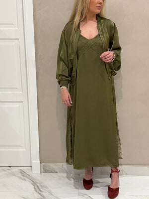 Dúo Bomber Y Vestido Lencero