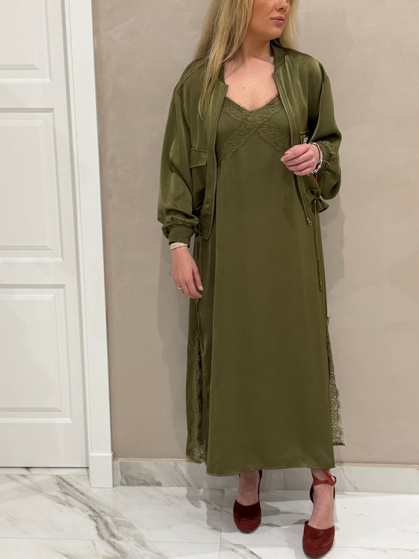 Dúo Bomber Y Vestido Lencero