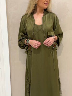 Dúo Bomber Y Vestido Lencero