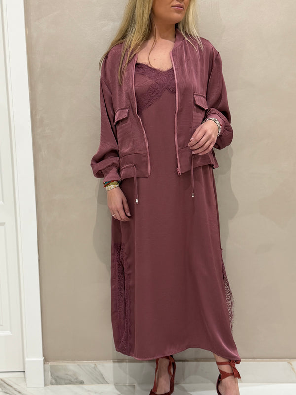 Dúo Bomber Y Vestido Lencero