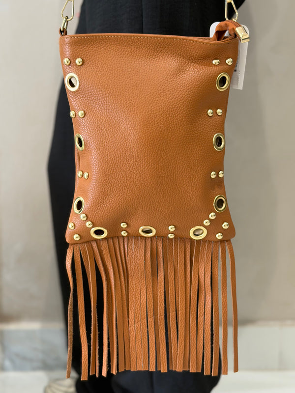 Bolso Piel Flecos