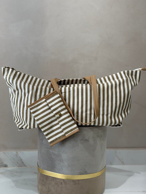Maxi Bolso Tela Rayas