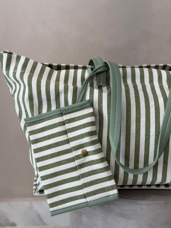 Maxi Bolso Tela Rayas