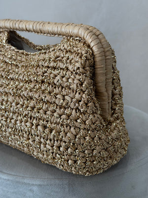 Bolso Brillo Rafia