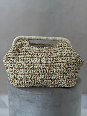 Bolso Brillo Rafia