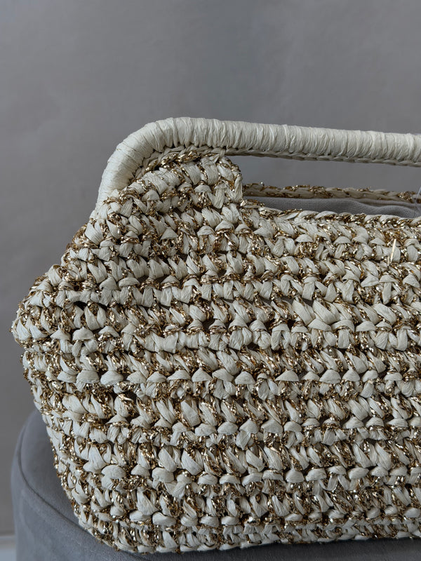 Bolso Brillo Rafia