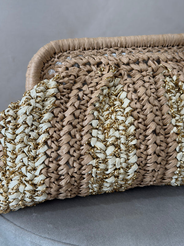 Bolso Rafia Bicolor