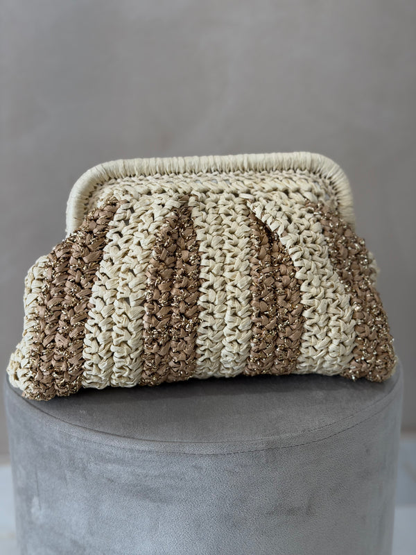Bolso Rafia Bicolor