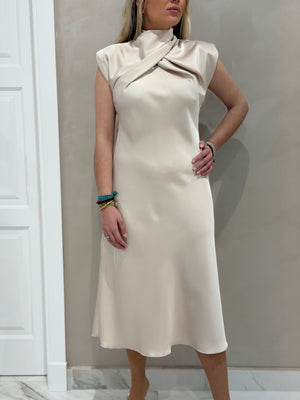 Vestido Cruzado Satén