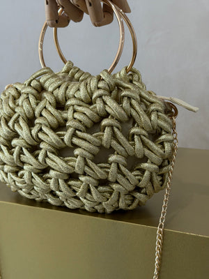 Bolso Trenzado Dorado