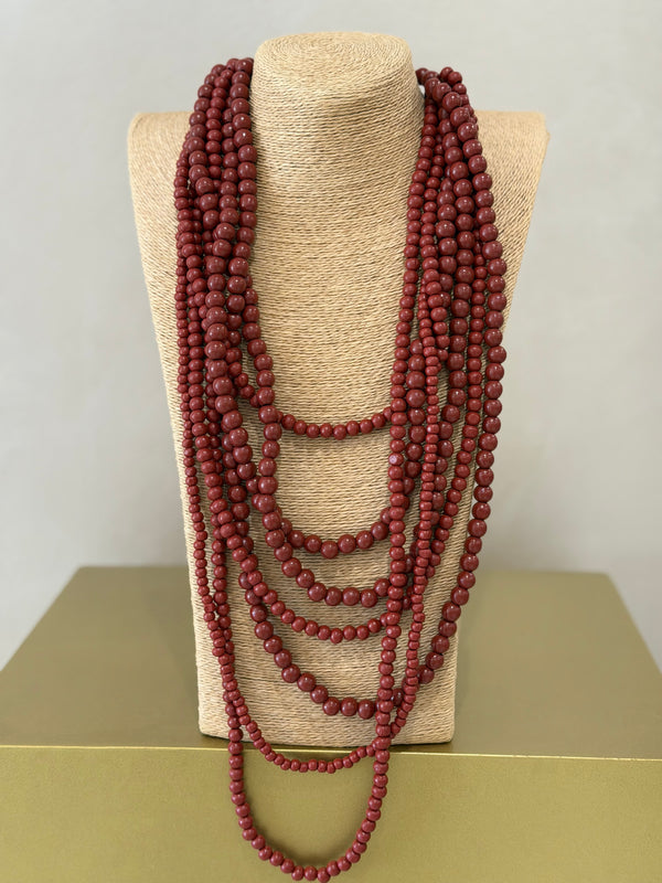 Collar Cuentas Madera