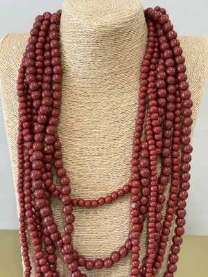 Collar Cuentas Madera