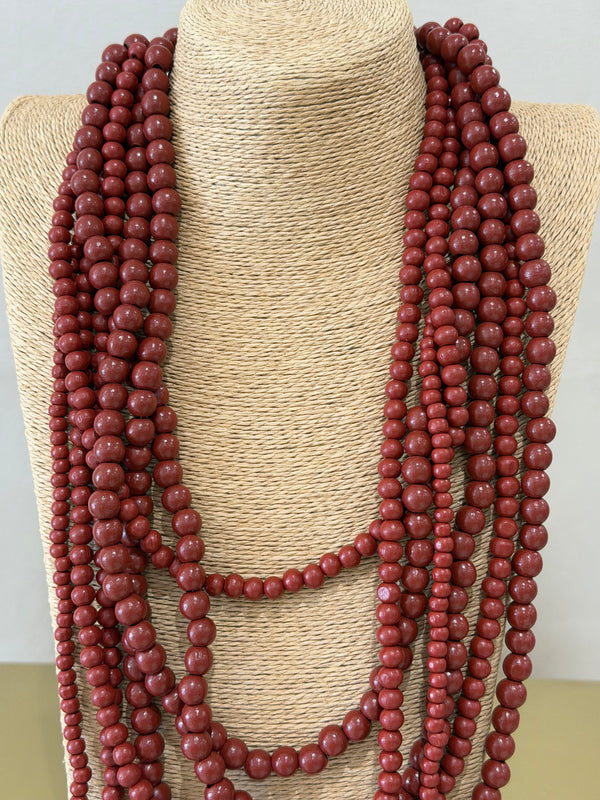Collar Cuentas Madera