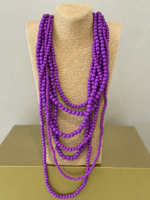 Collar Cuentas Madera