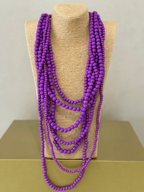 Collar Cuentas Madera