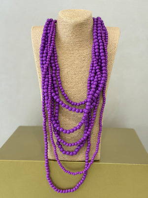 Collar Cuentas Madera